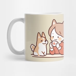 Cute dog mom and her dog Mug